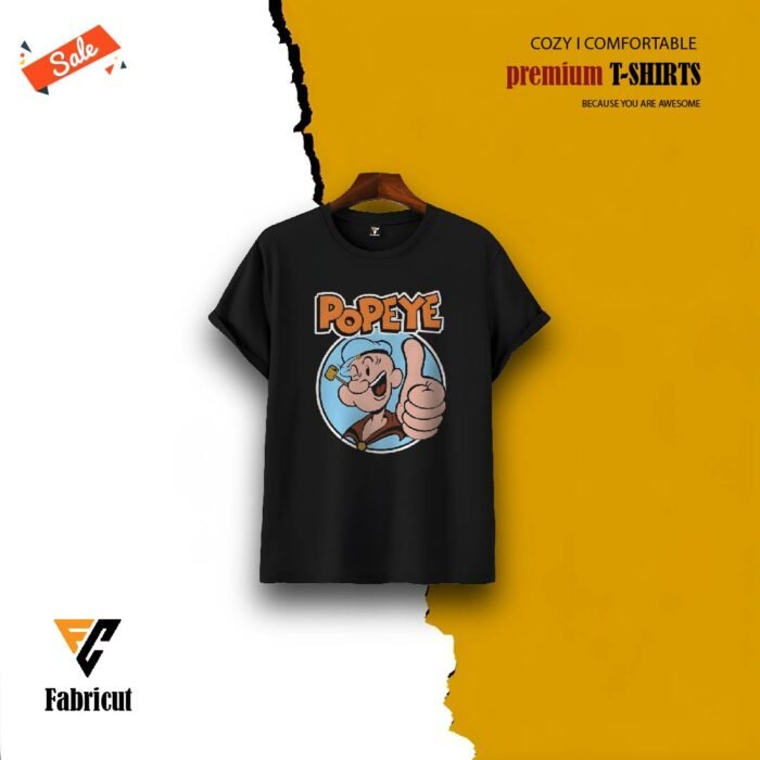 Premium Quality Basic T-shirt- Popeye - Image 1