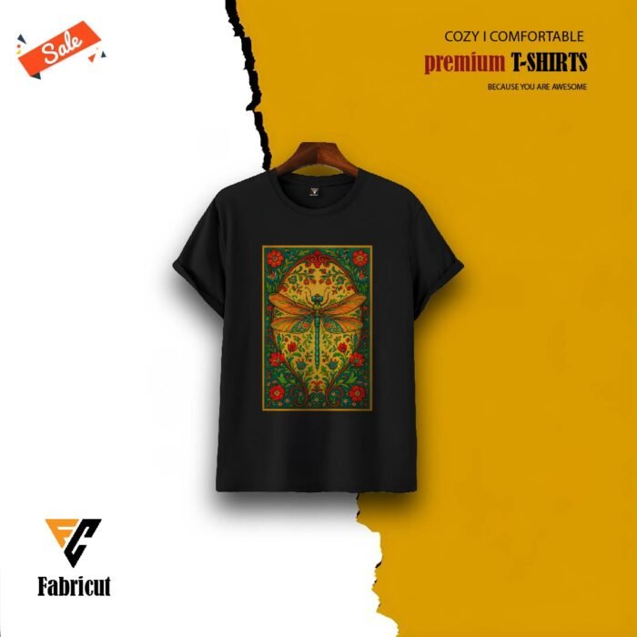 Premium Quality Half Sleeves T Shirt (Dragonfly) - Image 1