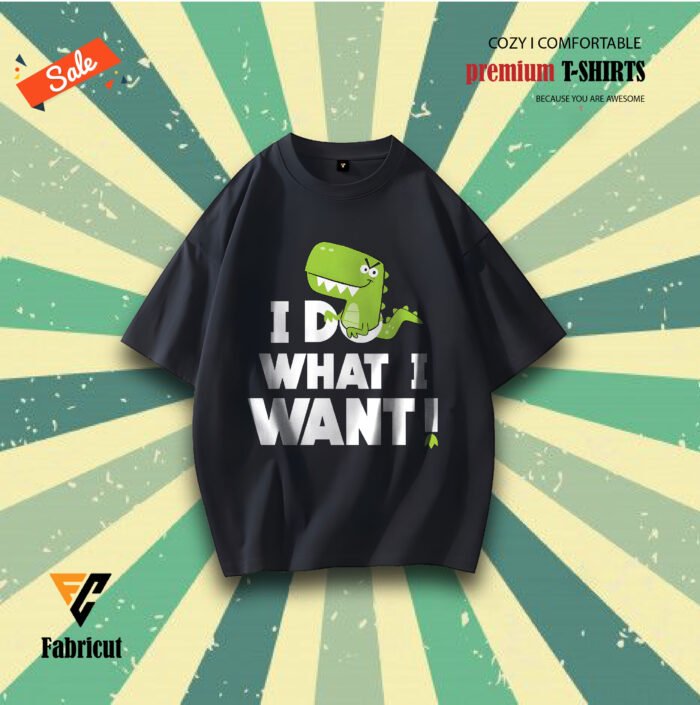 Premium Drop Shoulder T-Shirt-(I Do What I Wan) - Image 1