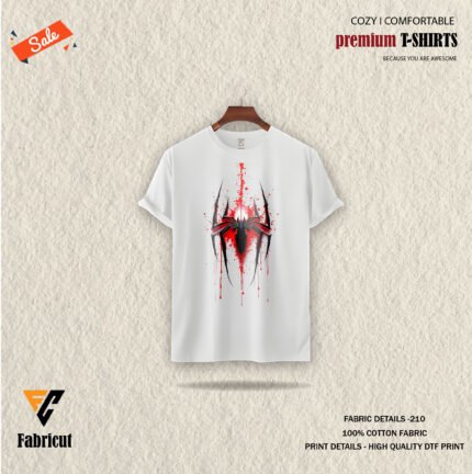 Premium Quality Basic T-shirt-Spider man logo version 1