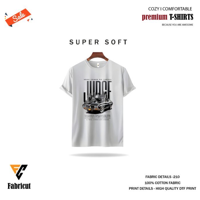 Premium Quality Basic T-shirt- American legend car - Image 1