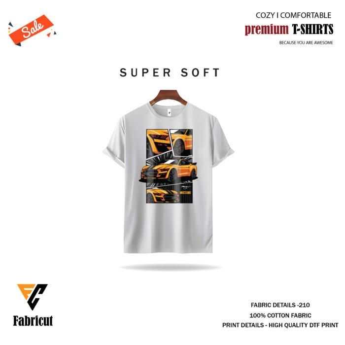 Premium Quality Basic T-shirt-sport car 1 - Image 1