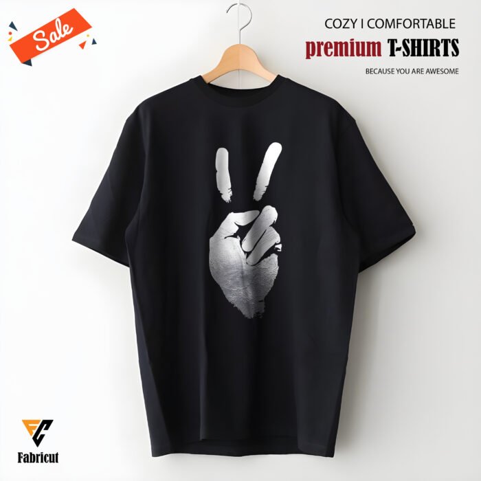 Premium Drop Shoulder T-Shirt-(Peace) - Image 1