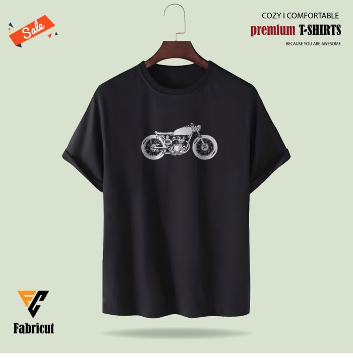 Premium Quality Basic T-shirt-Moto bike - Image 1