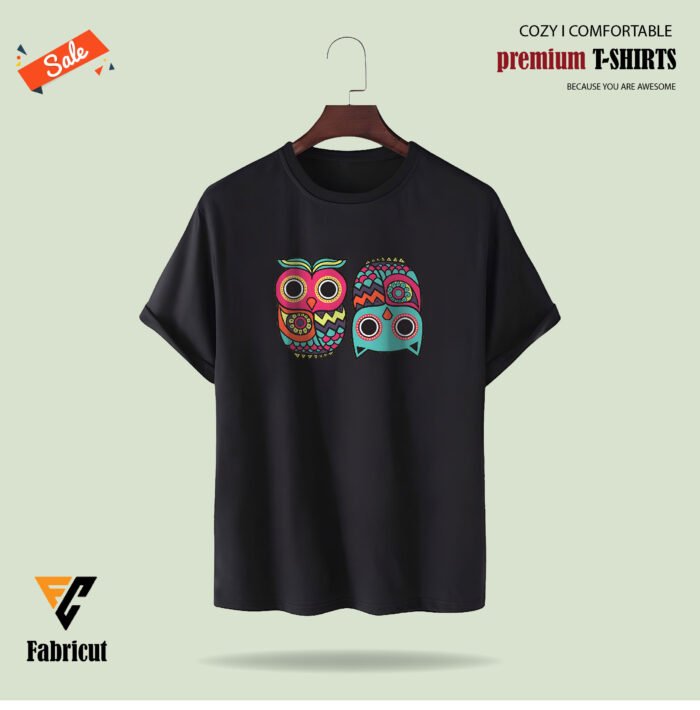 Premium Quality Basic T-shirt-Owl - Image 1